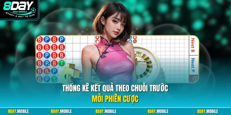 Thống kê kết quả theo chuỗi trước mỗi phiên cược